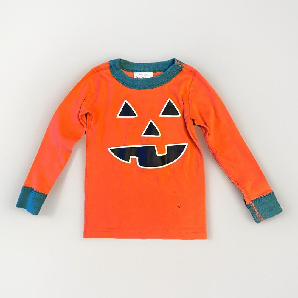 Hanna Andersson Glow-In-The-Dark Halloween Pajama Top Organic Cotton Size 3T